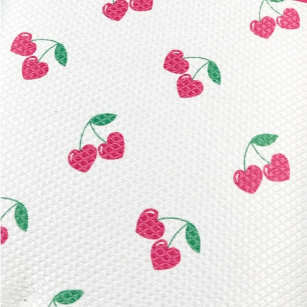 NEW Envogue VALENTINE HEART SHAPED CHERRY Dish Drying Mat Set/2